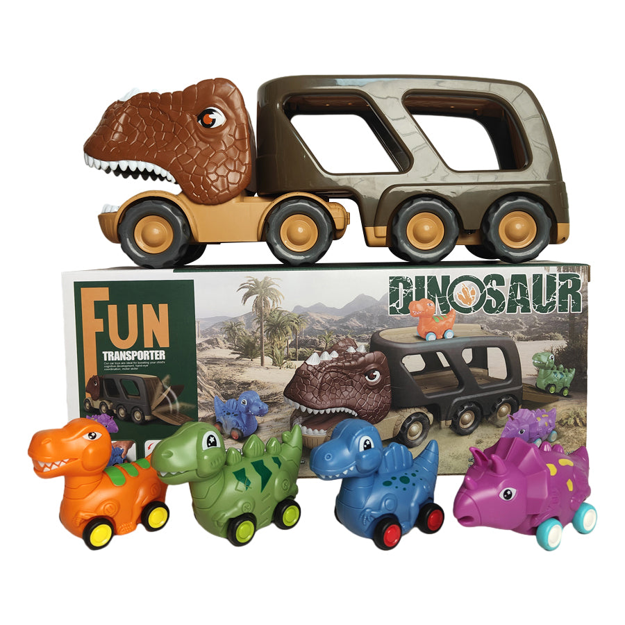 Kids Dinosaur Shape Car Toys Set Vehicle Playset Push to Slide Sound Light Design Kids Dinosaur Shape Car Toys Set Vehicle Playset Push to Slide Sound Light Design
